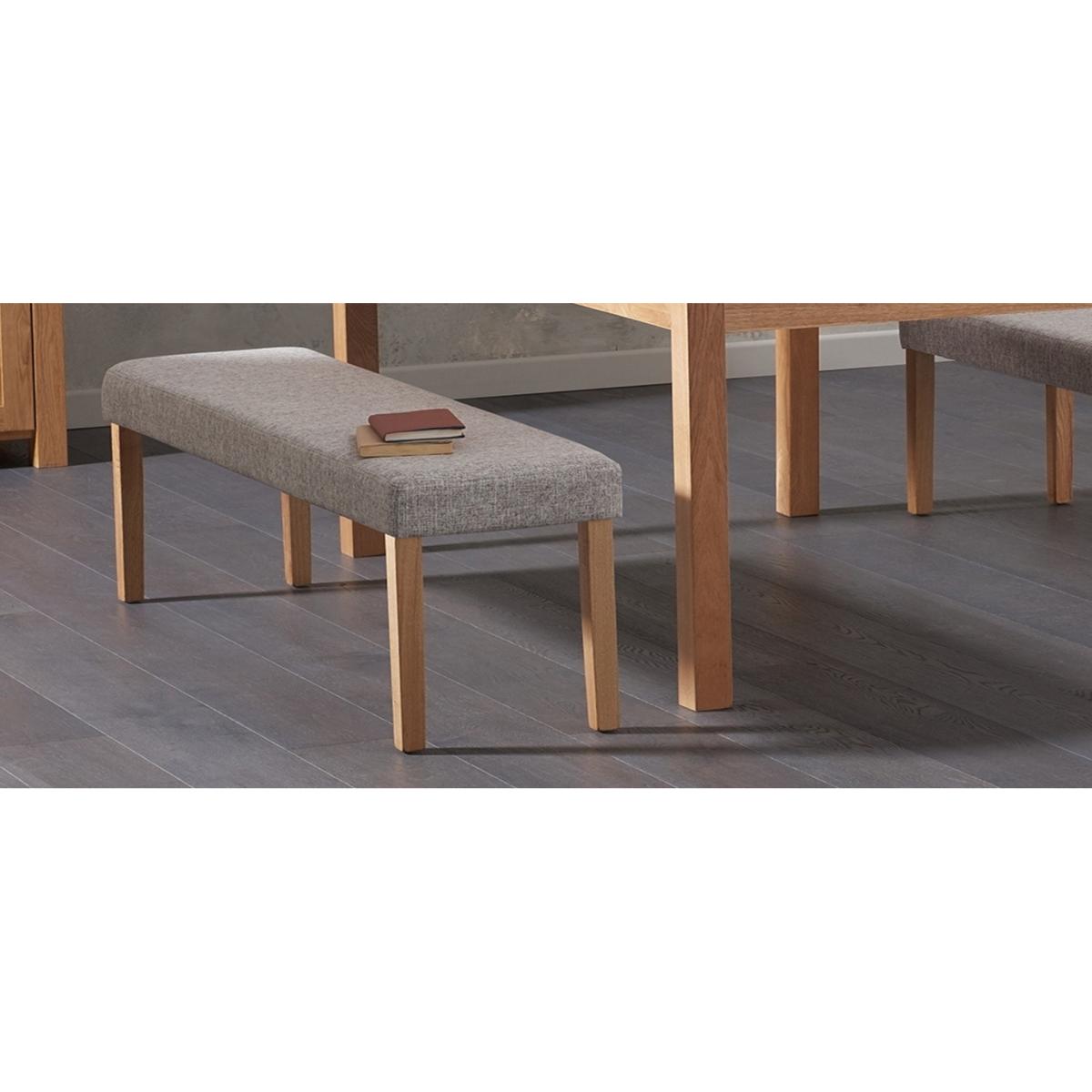 Oxford Solid Oak 150cm Dining Table with 2 Grey Lila Chairs with 2 Grey Benches – image 31