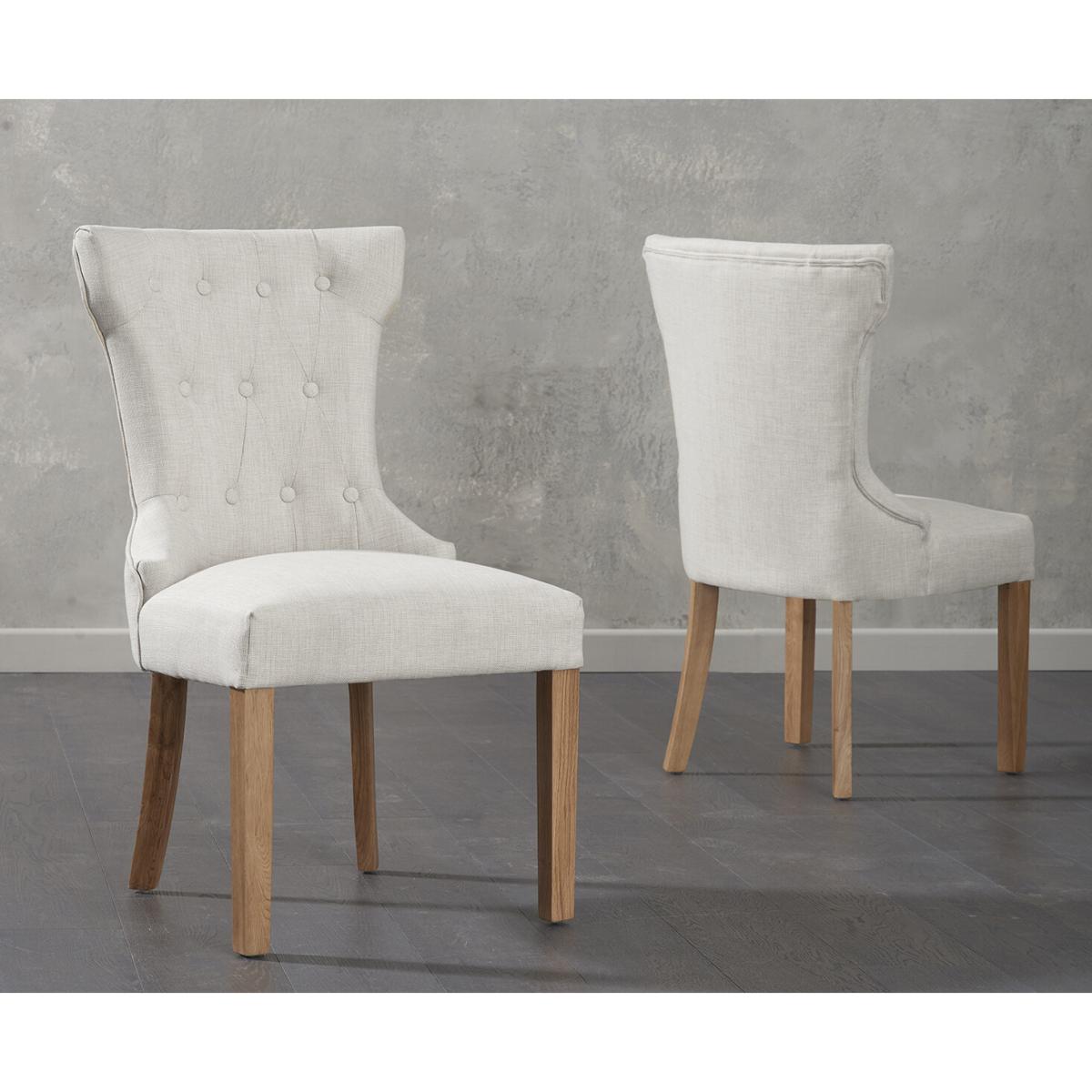 Verona 150cm Solid Oak Dining Table With 6 Grey Clara Fabric Chairs – image 5