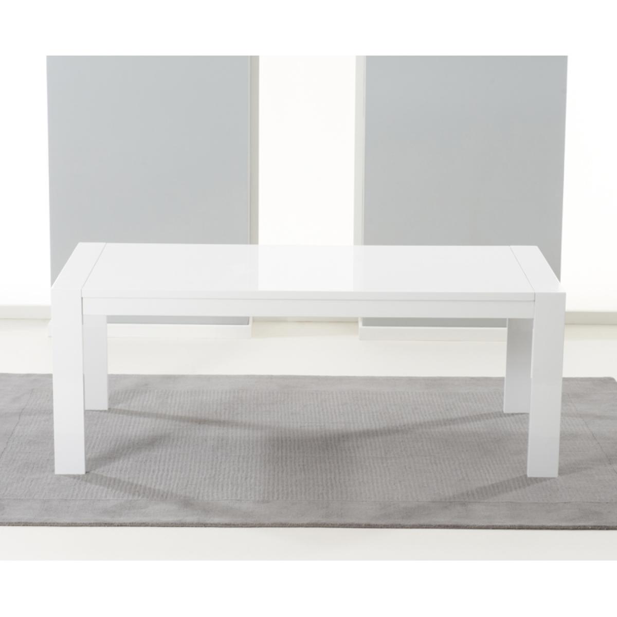 Extending Baltimore 200cm White High Gloss Dining Table With 4 Black Austin Chairs – image 13