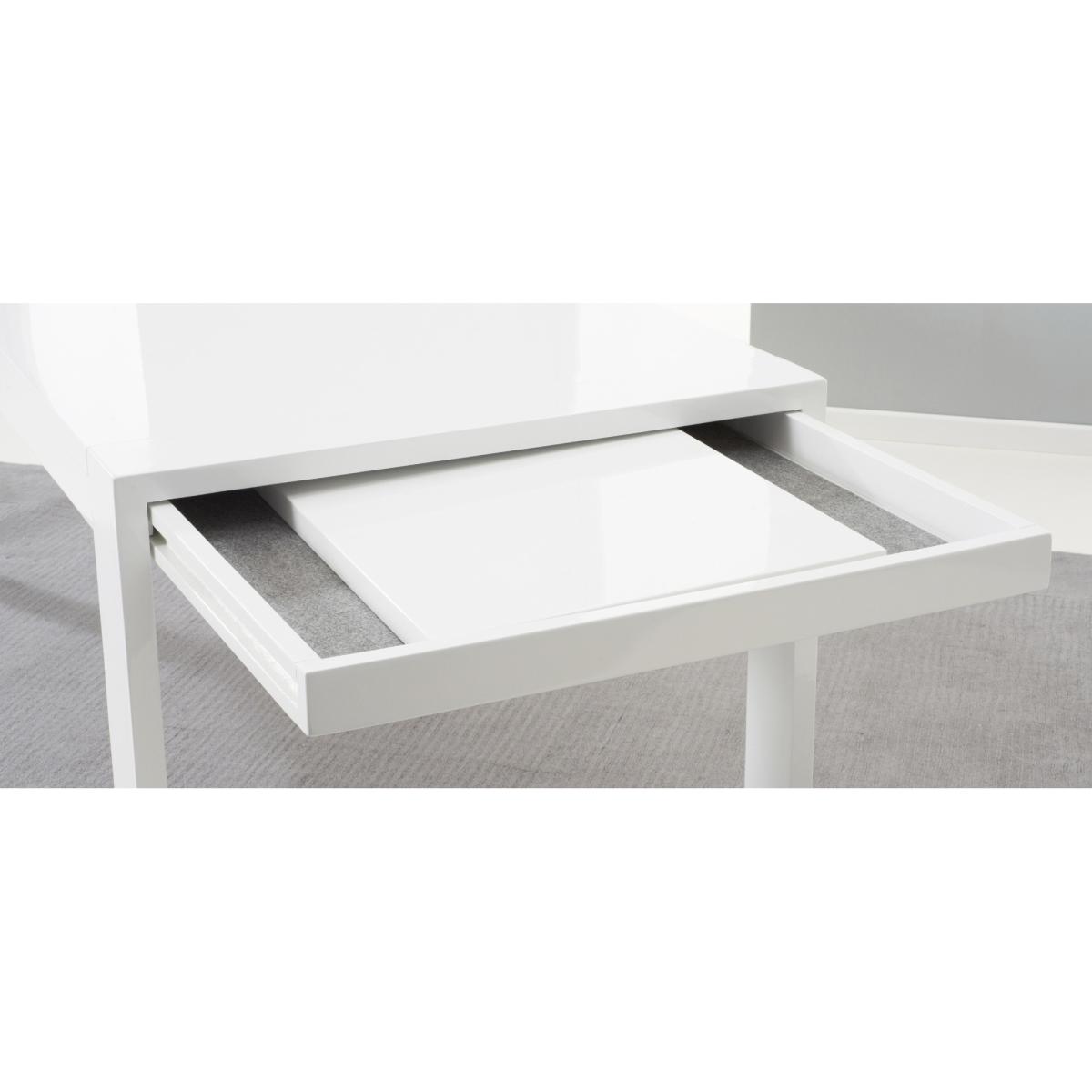 Extending Baltimore 200cm White High Gloss Dining Table With 4 Black Austin Chairs – image 17