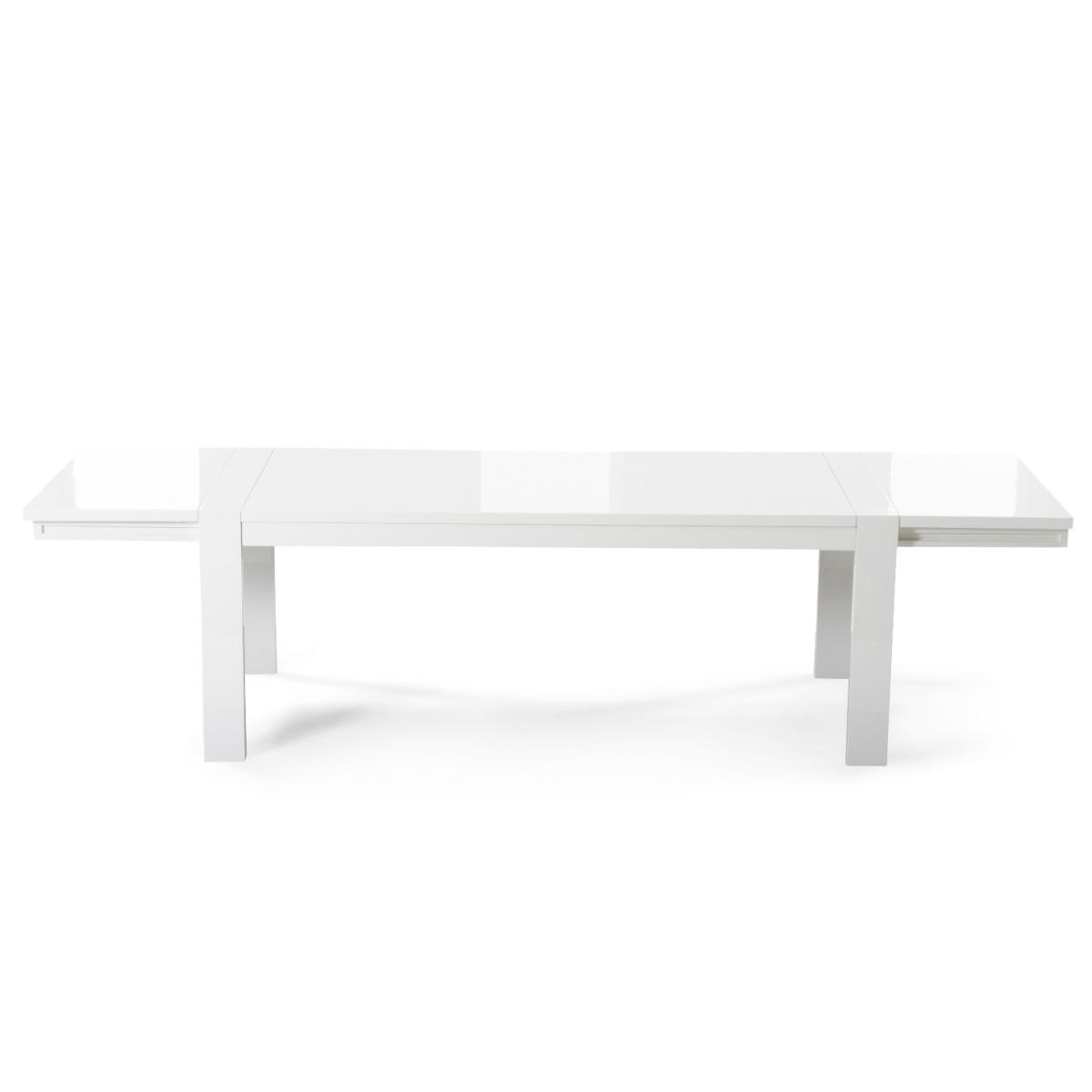 Extending Baltimore 200cm White High Gloss Dining Table With 4 Black Austin Chairs – image 21