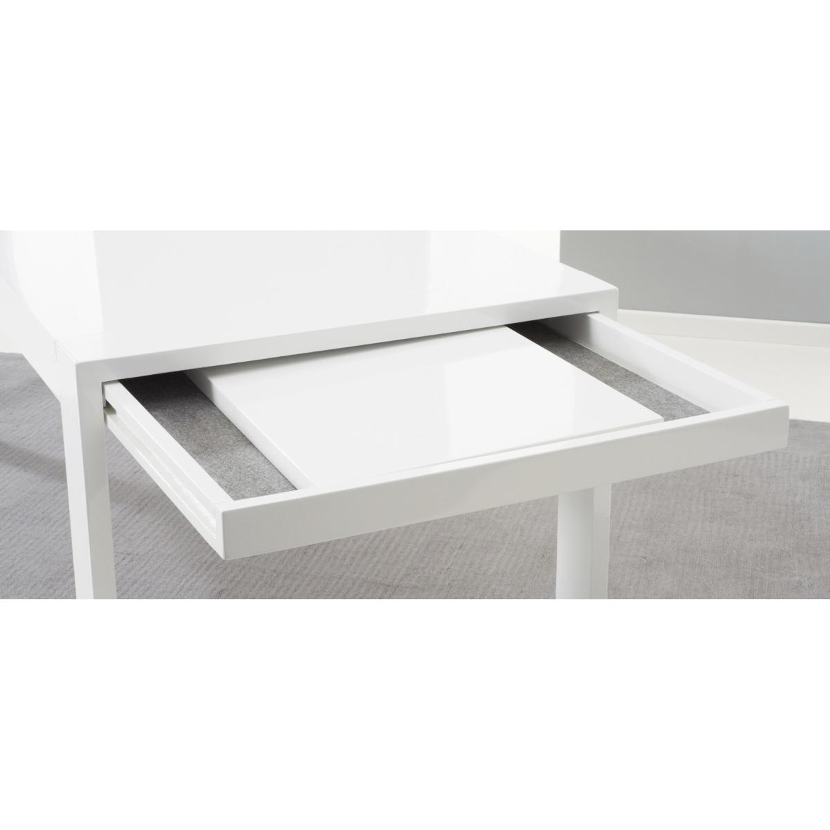 Extending Baltimore 200cm White High Gloss Dining Table With 4 Black Austin Chairs – image 10