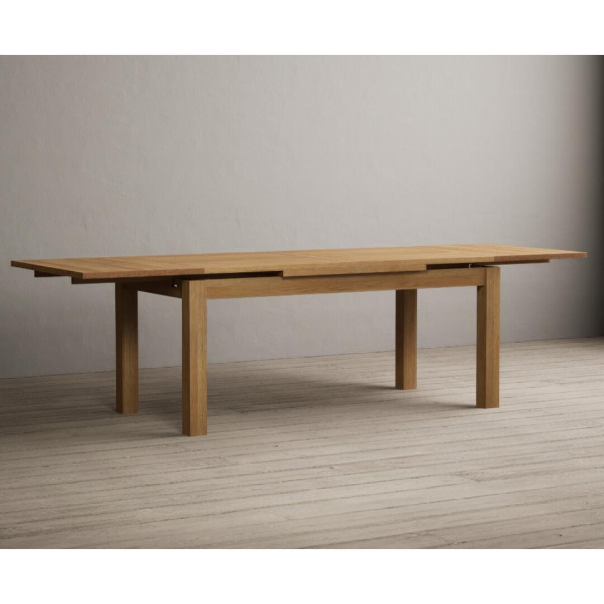 Extending Buxton 180cm Solid Oak Dining Table with 8 Brown Natural Chairs – image 23