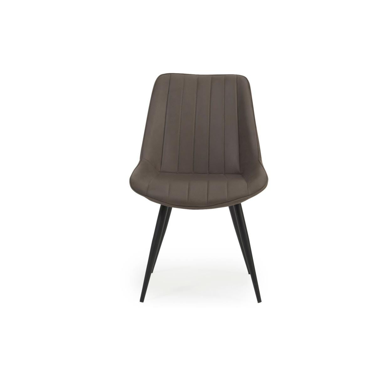 Extending Jacob 180cm Grey Stone Dining Table with 8 Brown Brody Chairs – image 19