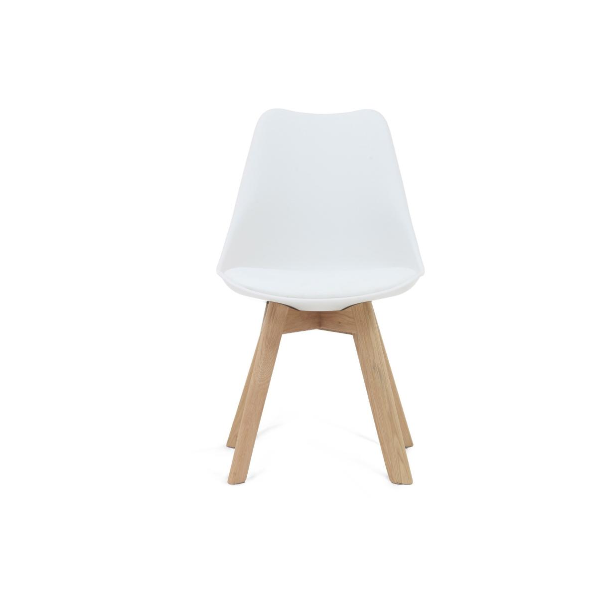 Extending Thetford 180cm Solid Oak Dining Table With 6 White Orson Faux Leather Chairs – image 23