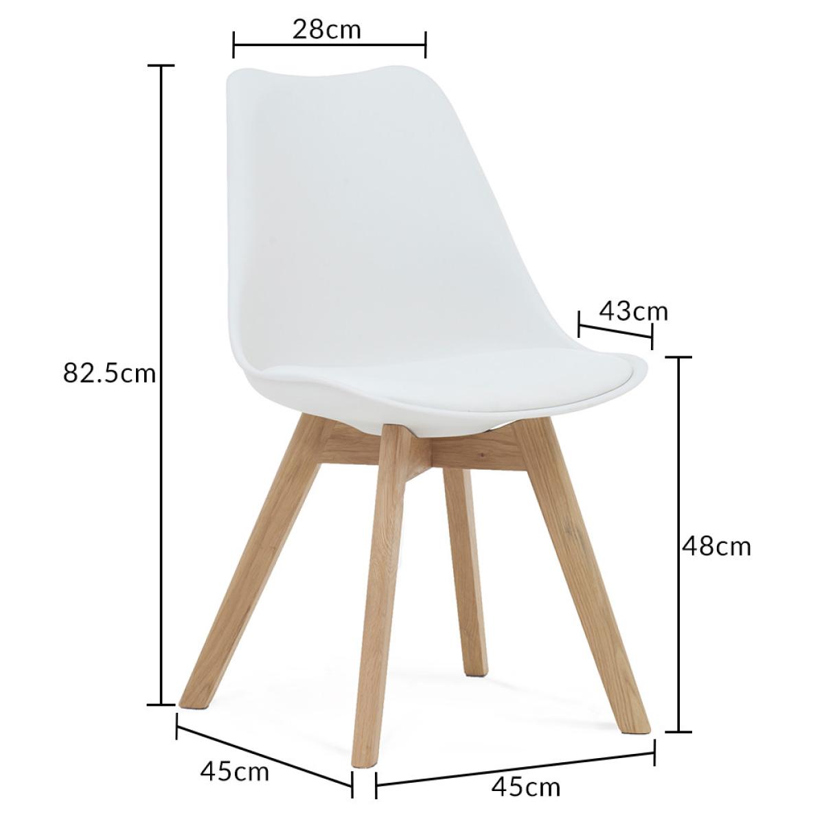 Extending Thetford 180cm Solid Oak Dining Table With 6 White Orson Faux Leather Chairs – image 24