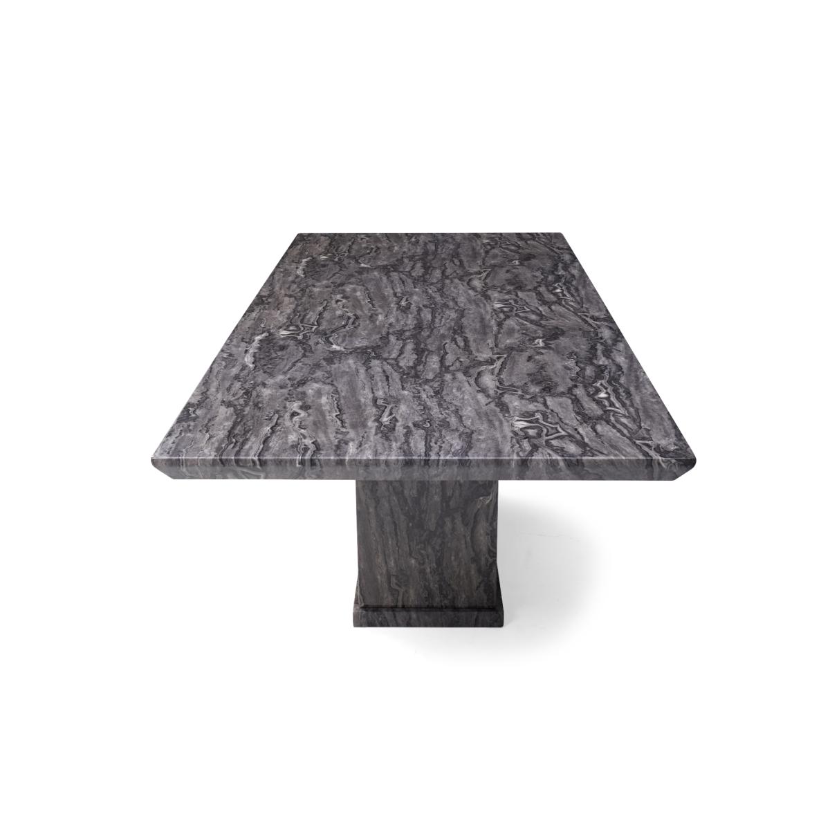 Mocha 220cm Grey Marble Dining Table With 8 Cream Francesca Chairs – image 14