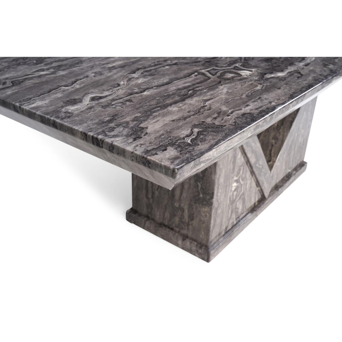 Mocha 220cm Grey Marble Dining Table With 8 Cream Francesca Chairs – image 7