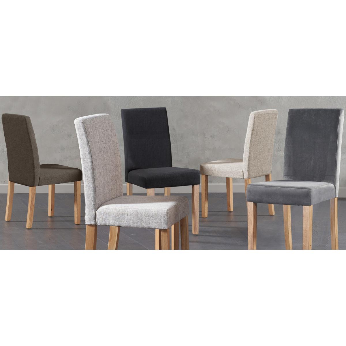 York 120cm Solid Oak Dining Table With 6 Natural Lila Fabric Chairs – image 16