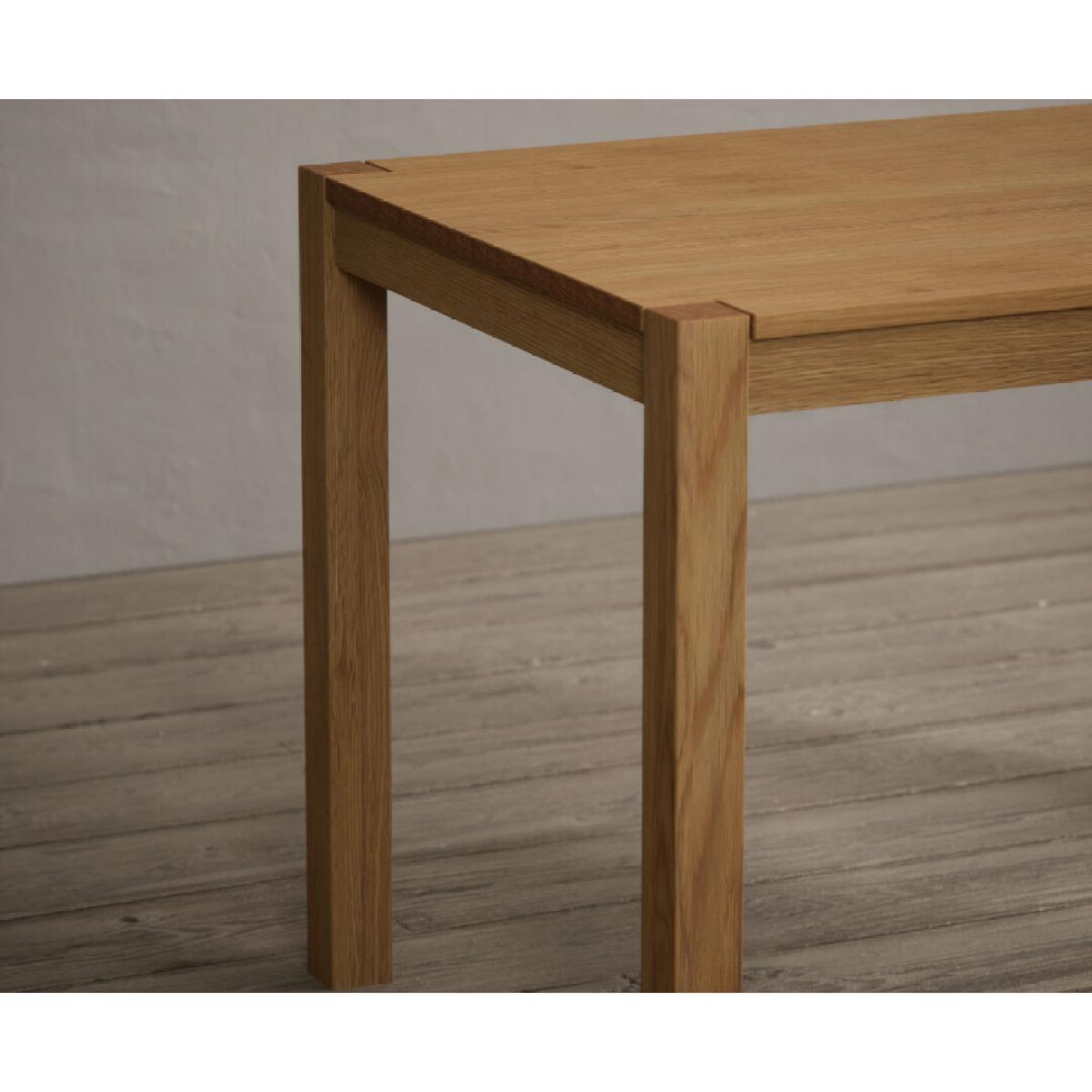 York 120cm Solid Oak Dining Table With 6 Natural Lila Fabric Chairs – image 21