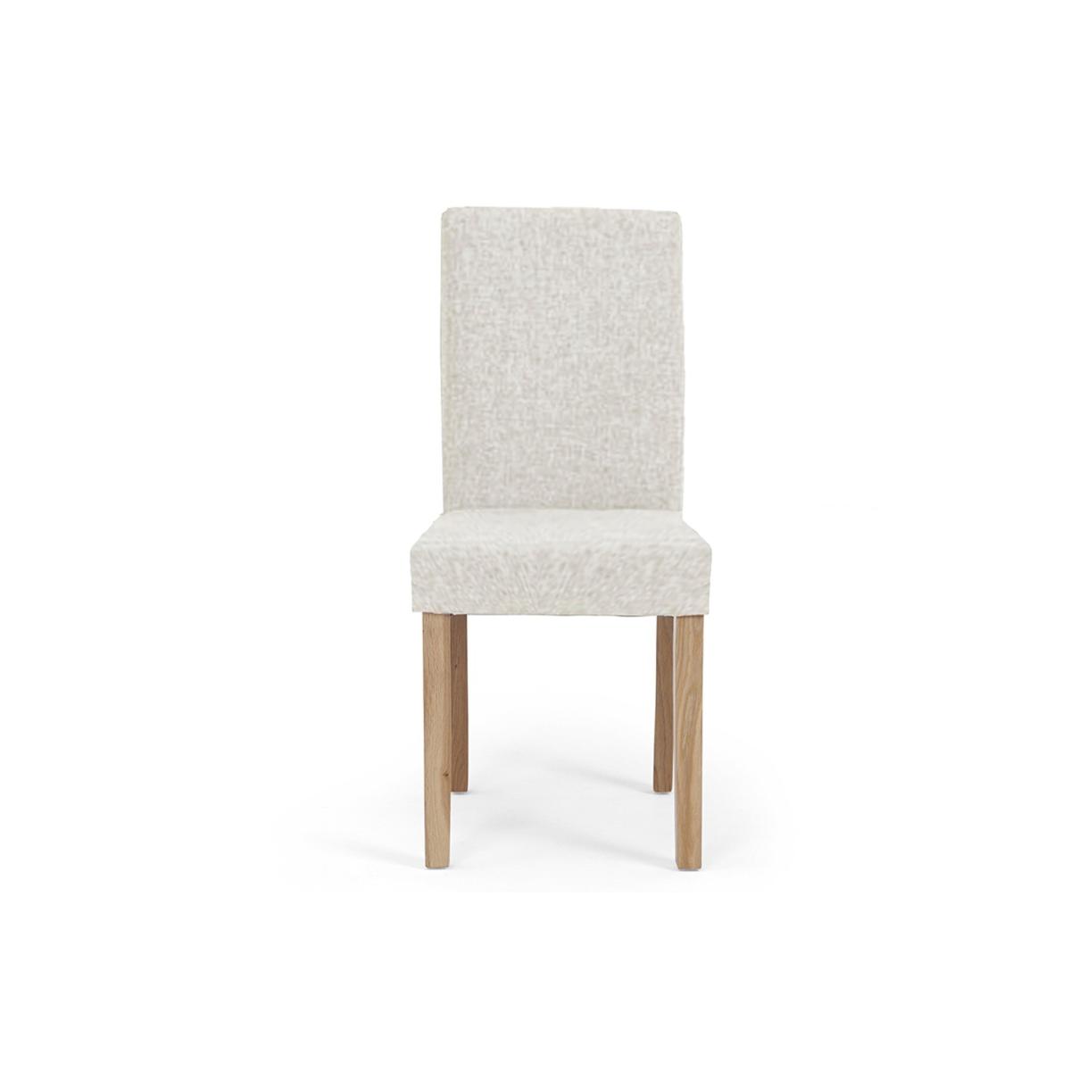 York 120cm Solid Oak Dining Table With 6 Natural Lila Fabric Chairs – image 28