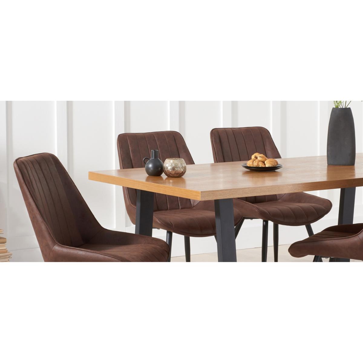 Urban 180cm Industrial Dining Table with Marcel Antique Chairs – image 13