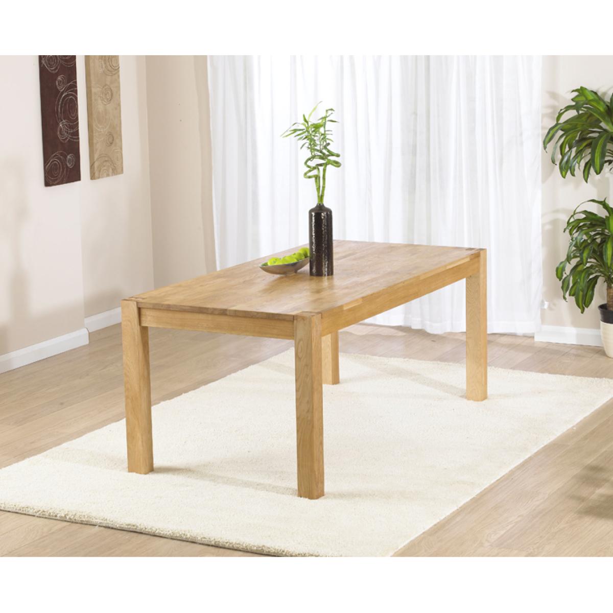 Verona 150cm Solid Oak Dining Table with Claudia Fabric Chairs and Camille Cream Fabric Bench – image 3