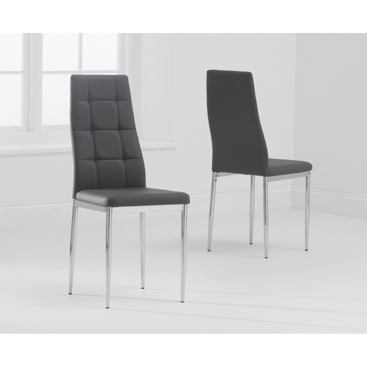 Carter 120cm Round White Marble Table With 4 Grey Angelo Chairs – image 4