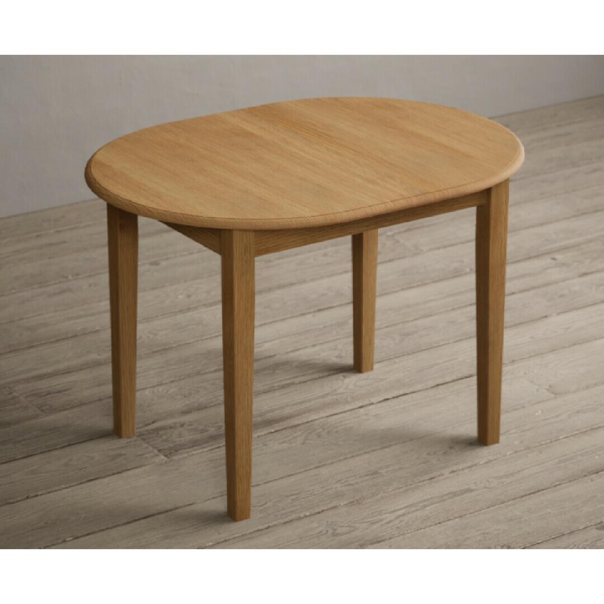 Extending Warwick Solid Oak Dining Table with 4 Blue Warwick Chairs – image 16