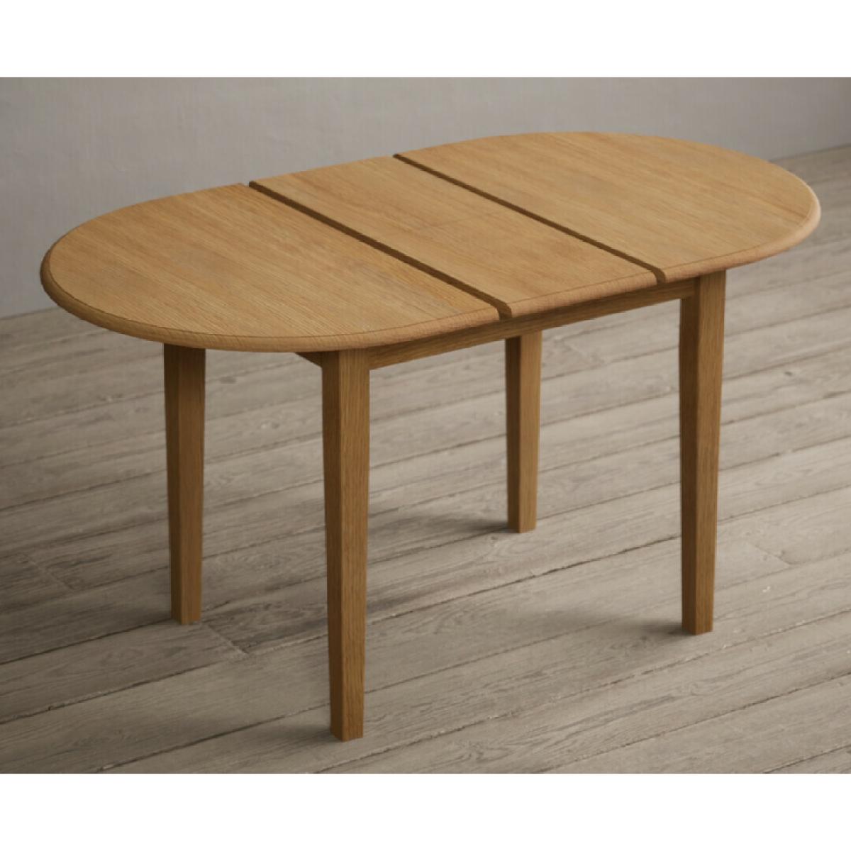 Extending Warwick Solid Oak Dining Table with 4 Blue Warwick Chairs – image 19