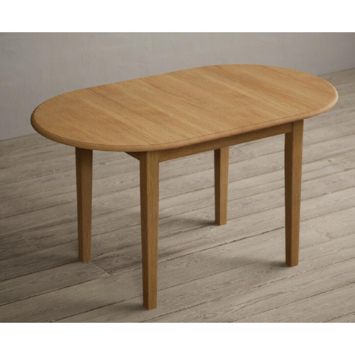 Extending Warwick Solid Oak Dining Table with 4 Blue Warwick Chairs – image 20
