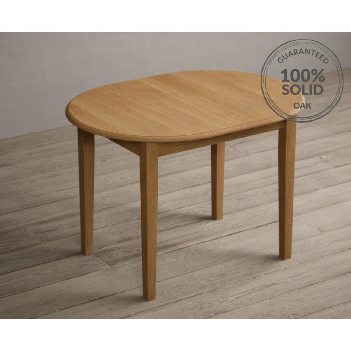 Extending Warwick Solid Oak Dining Table with 4 Blue Warwick Chairs – image 24