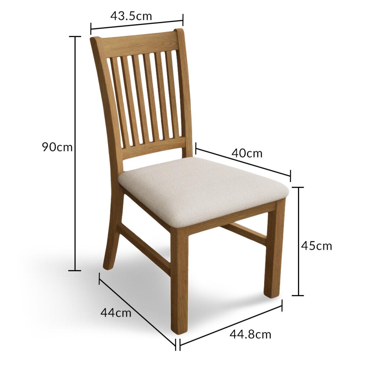 Extending Warwick Solid Oak Dining Table with 4 Blue Warwick Chairs – image 29