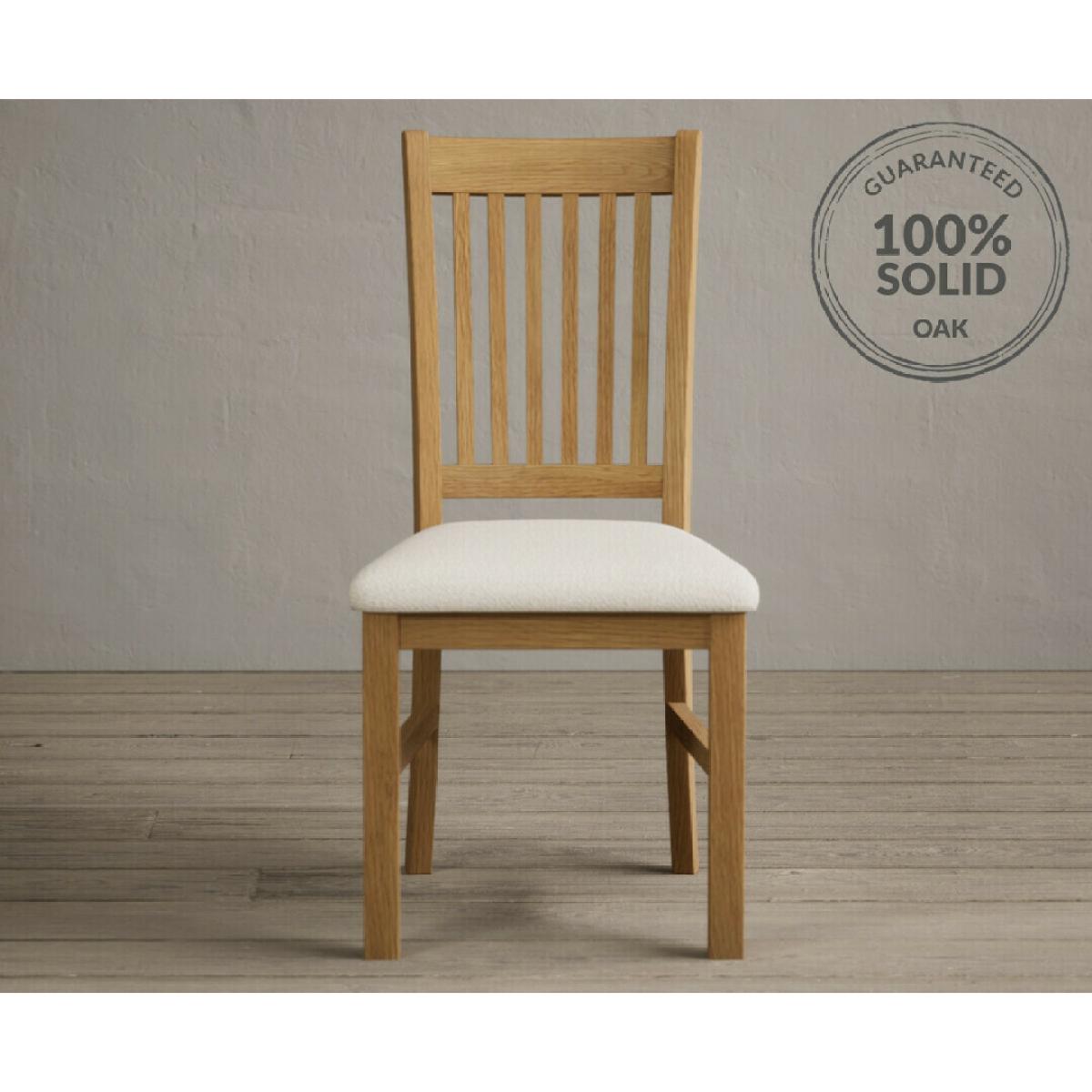Extending Warwick Solid Oak Dining Table with 4 Blue Warwick Chairs – image 4