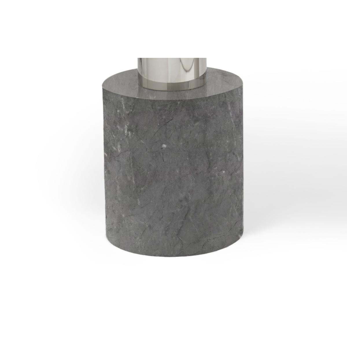 Antonio 260cm Grey Marble Table with Giovanni Velvet Chairs - Grey, 6 Chairs – image 9