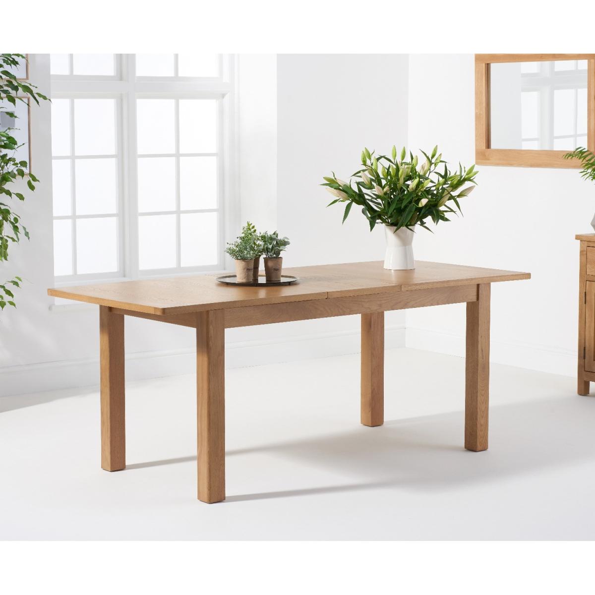 Noah 160cm Extending Table with Cross Back Chairs - Oak, 4 Chairs – image 5