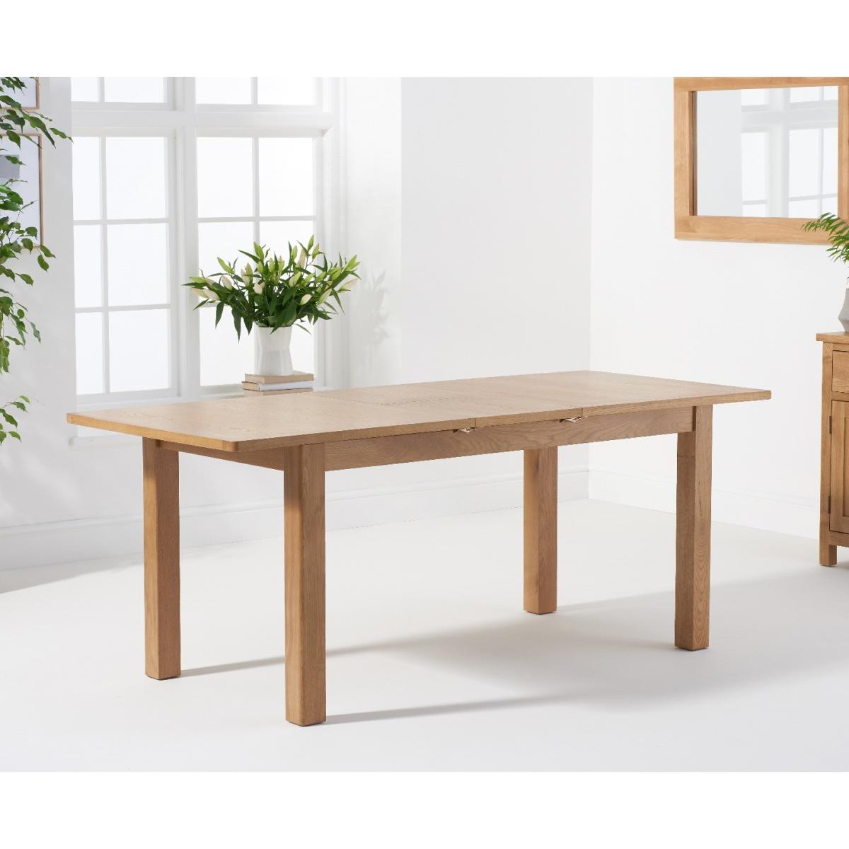 Noah 160cm Extending Table with Cross Back Chairs - Oak, 4 Chairs – image 6