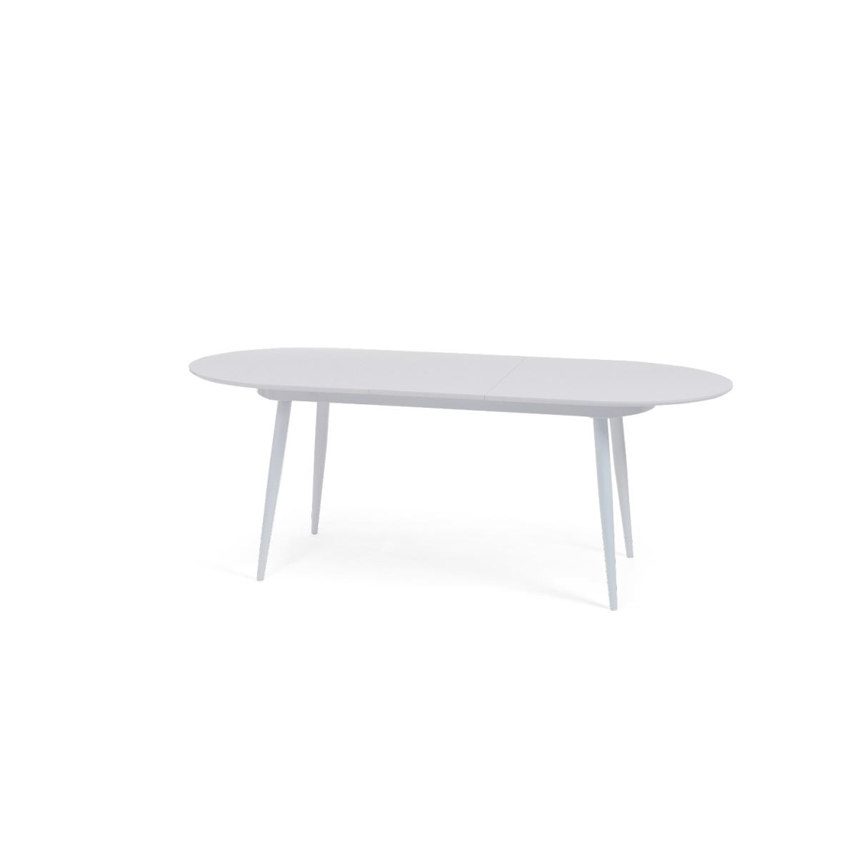 Olivia Extending Light Grey High Gloss Dining Table With 4 Grey Astrid Faux Leather Chairs – image 14