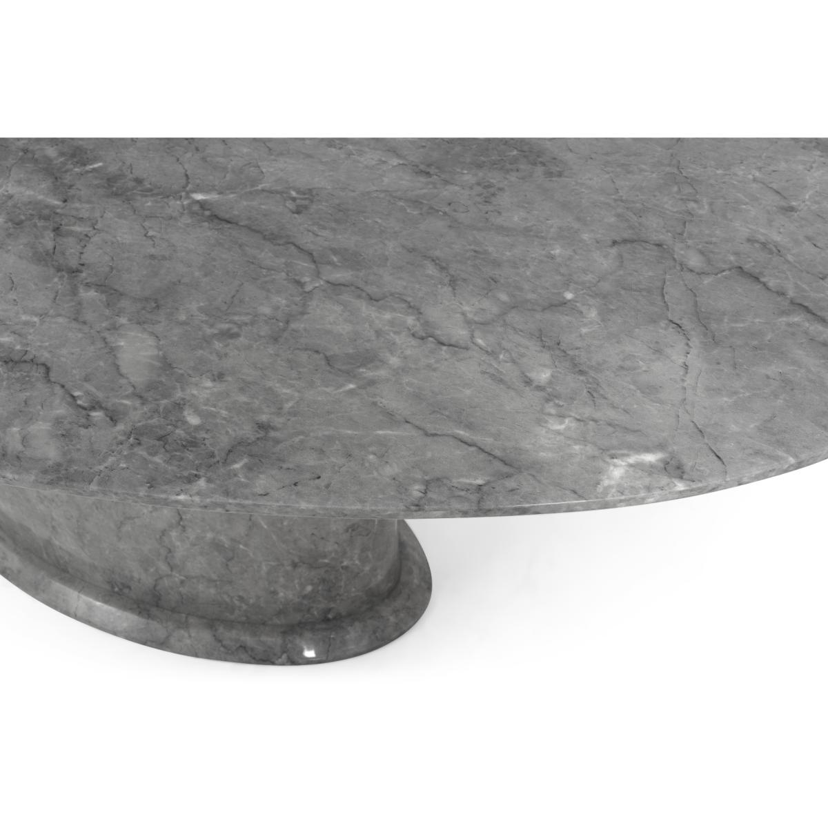 Colby 200cm Oval Grey Marble Dining Table With 10 Grey Austin Chairs – image 12