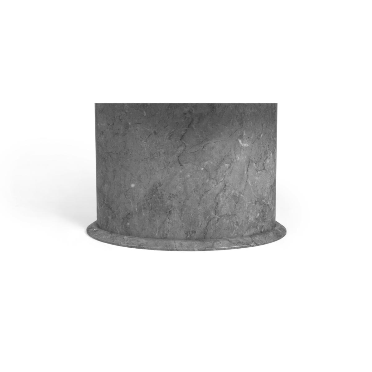Colby 200cm Oval Grey Marble Dining Table With 10 Grey Austin Chairs – image 16
