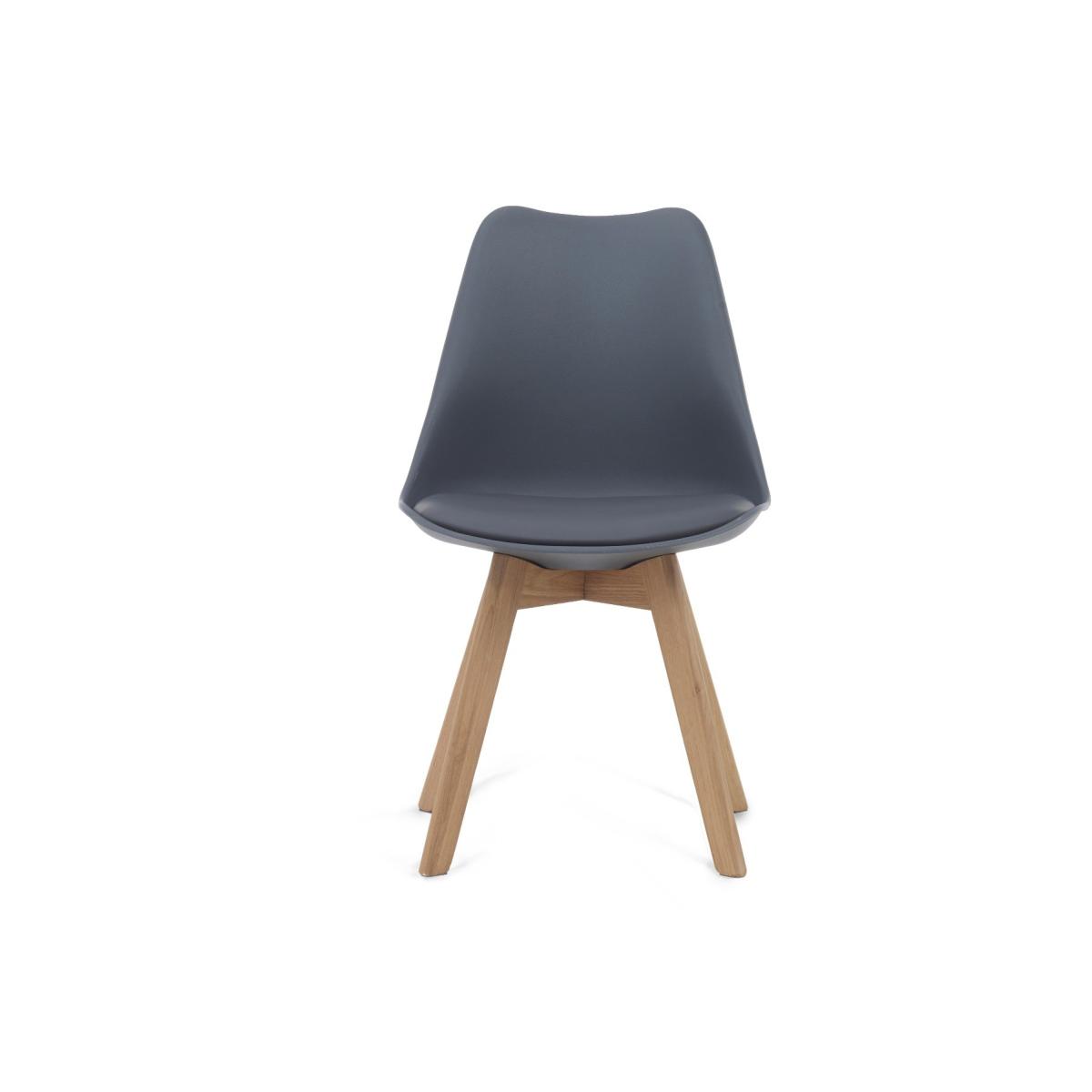 York 80cm Solid Oak Dining Table With 2 Dark Grey Orson Faux Leather Chairs – image 19