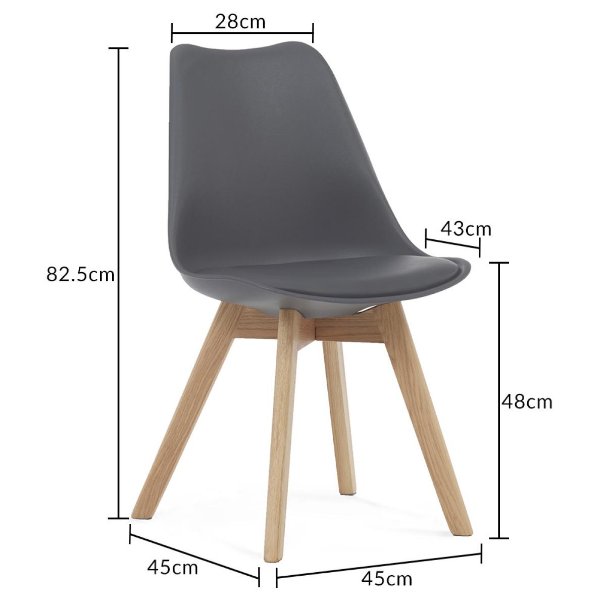 York 80cm Solid Oak Dining Table With 2 Dark Grey Orson Faux Leather Chairs – image 20