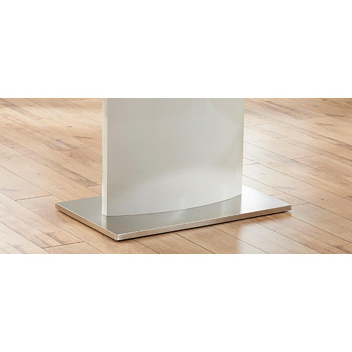 Extending Alessio 160cm White High Gloss Dining Table With 6 Black Hampstead Z Chairs – image 20