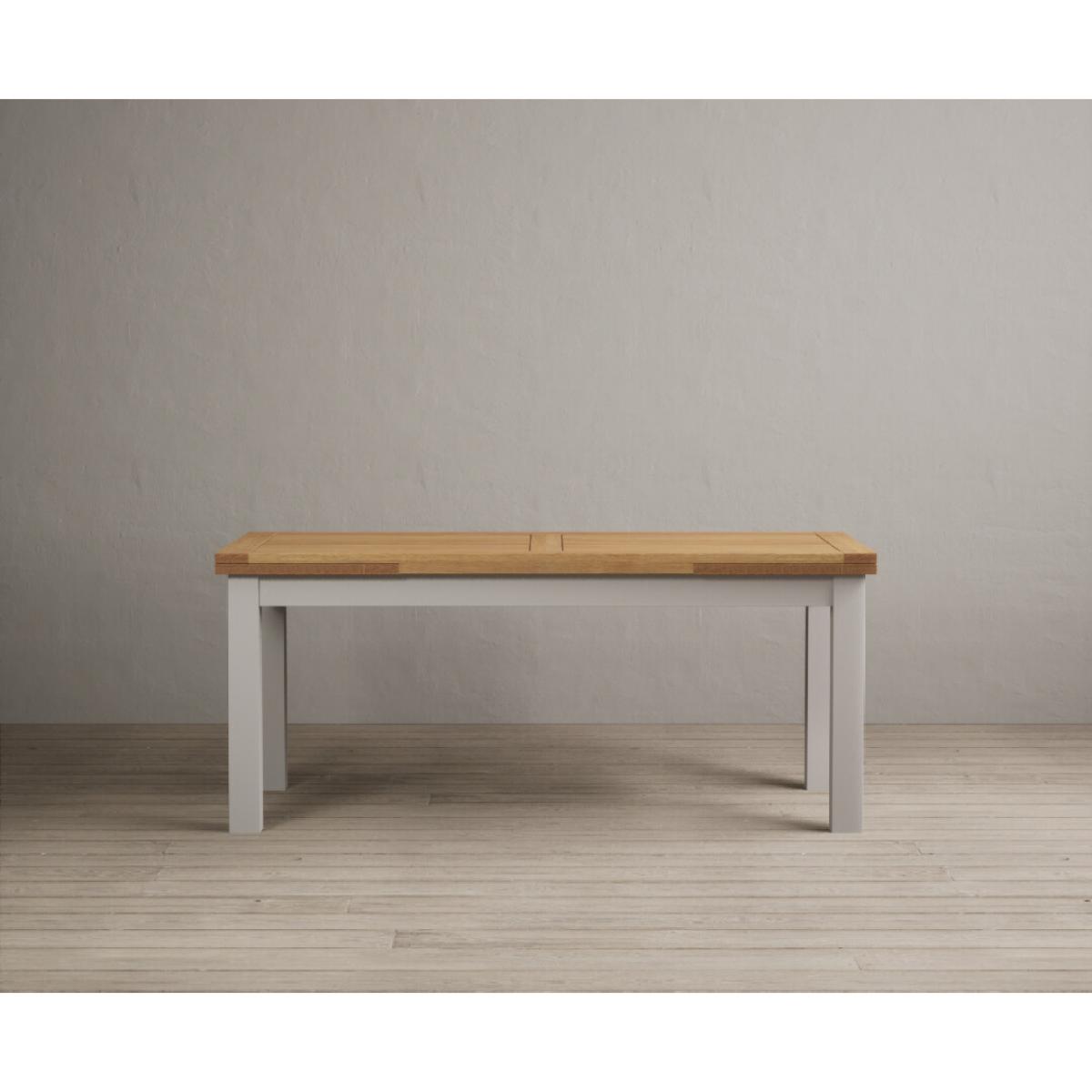 Extending Buxton 180cm Oak and Soft White Painted Dining Table with 10 Charcoal Grey Scroll Back Chairs – image 15