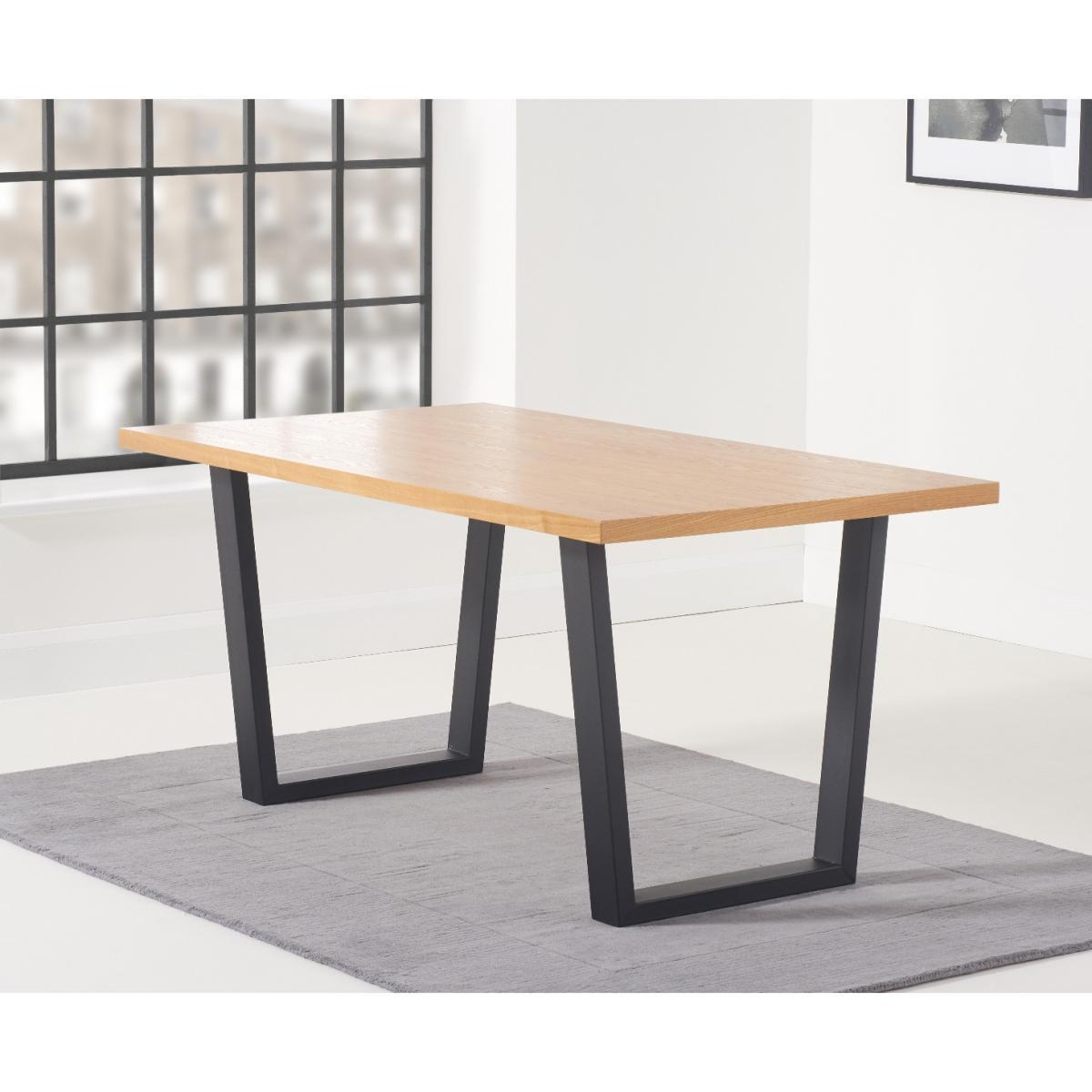 Orangon 160cm Industrial Dining Table and Antique Noir Chairs - Grey, 4 Chairs – image 3