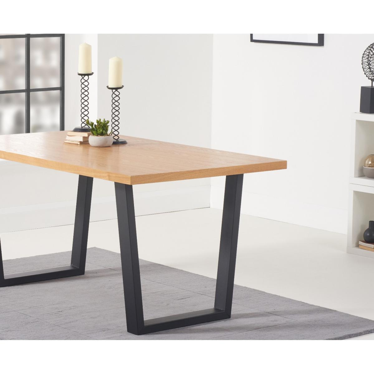 Orangon 160cm Industrial Dining Table and Antique Noir Chairs - Grey, 4 Chairs – image 4