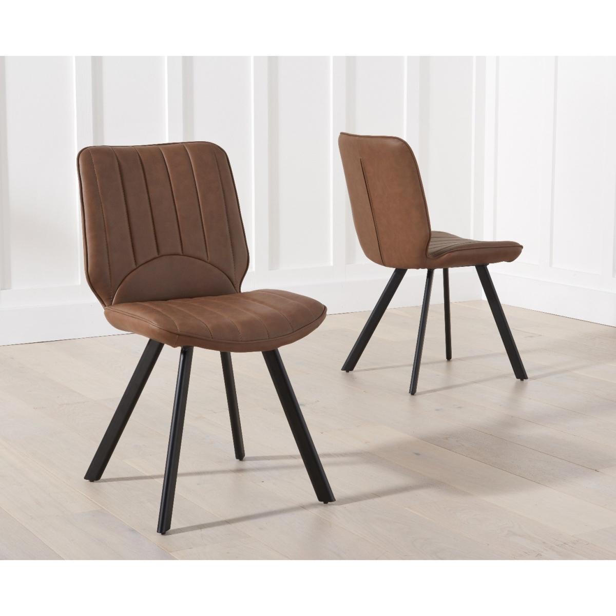 Extending Jacob 180cm Grey Stone Dining Table with 10 Brown Hendrick Chairs – image 7