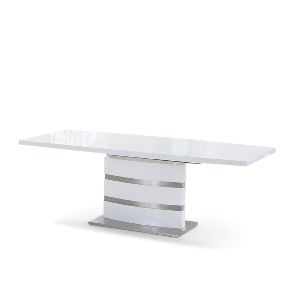 Babington 160cm White High Gloss Extending Dining Table With 10 Ivory White Hampstead Z Chairs – image 22