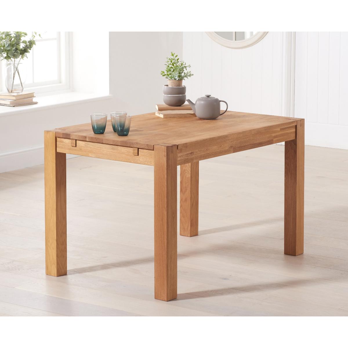 Thetford 120cm Oak Table With 4 Mink Brody Chairs With 4 Mink – image 4
