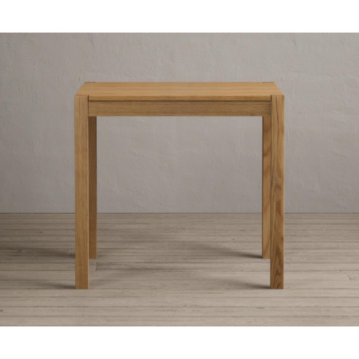 York 80cm Solid Oak Dining Table With 4 Grey Lila Velvet Chairs – image 13