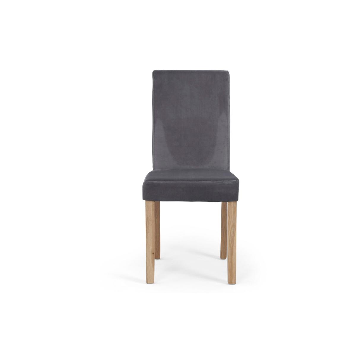 York 80cm Solid Oak Dining Table With 4 Grey Lila Velvet Chairs – image 21