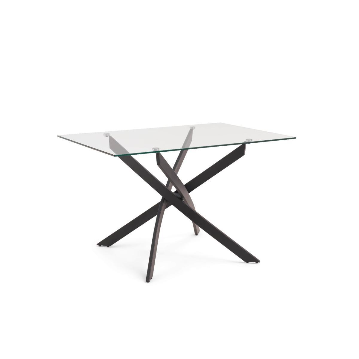 Mara 120cm Rectangular Glass Dining Table with Antique Noir Chairs - Grey, 4 Chairs – image 7