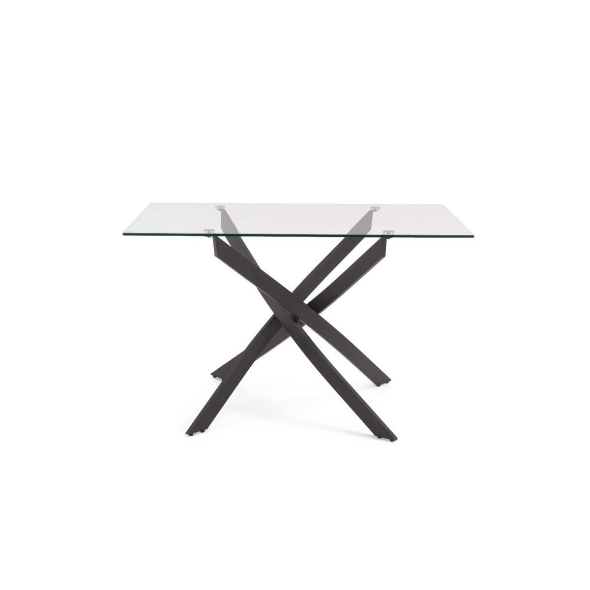 Mara 120cm Rectangular Glass Dining Table with Antique Noir Chairs - Grey, 4 Chairs – image 8