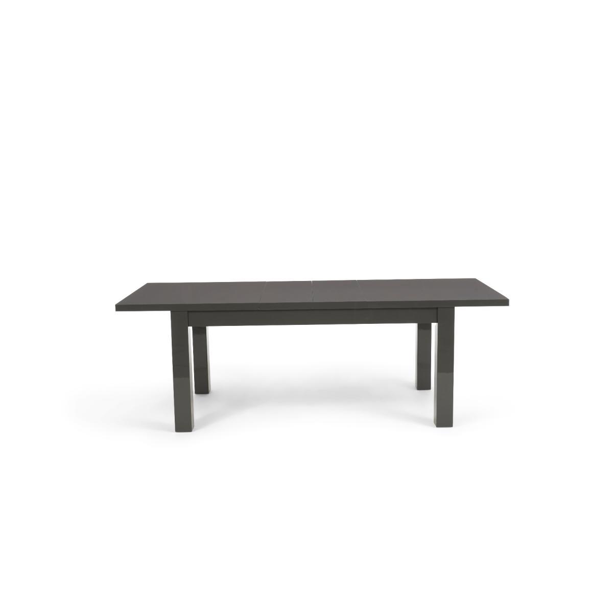 Atlanta Dark Grey Gloss 160-220cm Extending Dining Table with Lorin Chairs - Grey, 4 Chairs – image 18