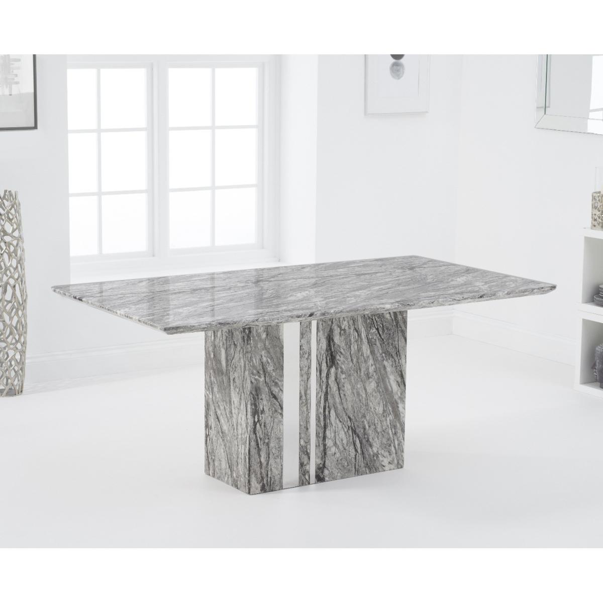 Alicia 180cm Grey Marble Dining Table With 8 Grey Hampstead Z Dining Chairs – image 12