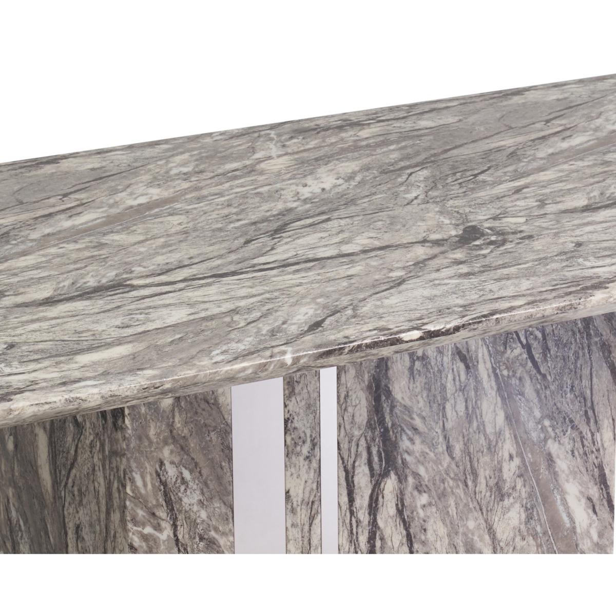 Alicia 180cm Grey Marble Dining Table With 8 Grey Hampstead Z Dining Chairs – image 5