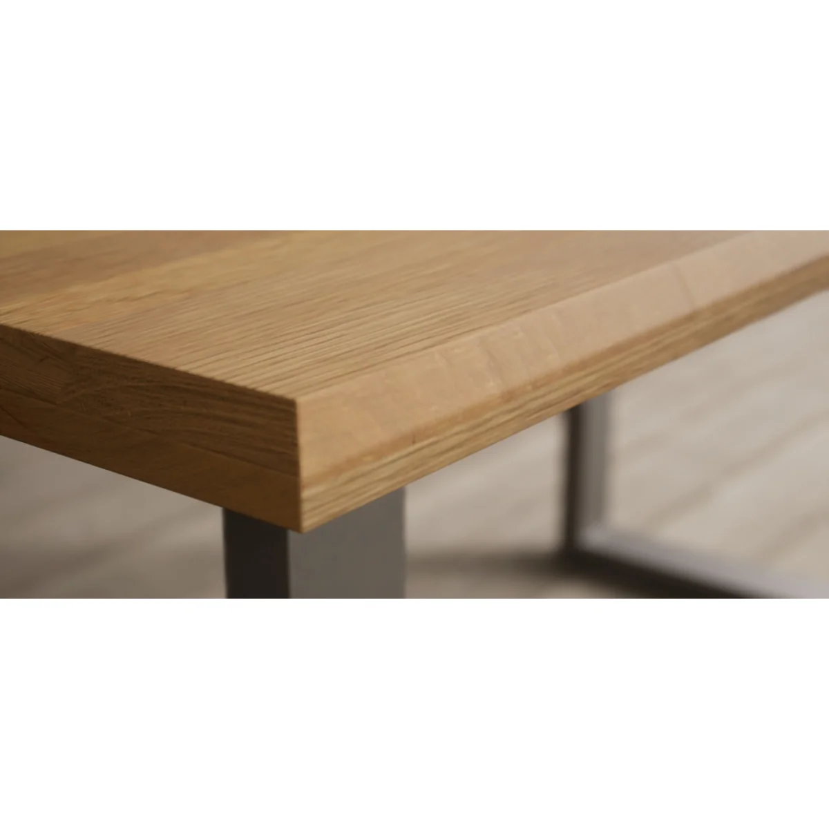 Parker 160cm Solid Oak Dining Table with 6 Linen Lucca Chairs – image 2