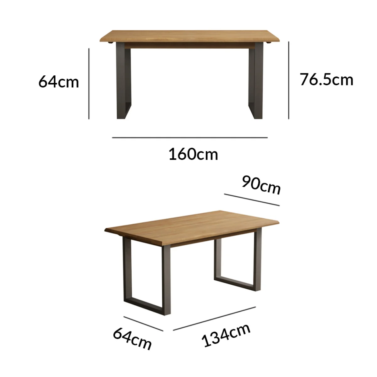Parker 160cm Solid Oak Dining Table with 6 Linen Lucca Chairs – image 16