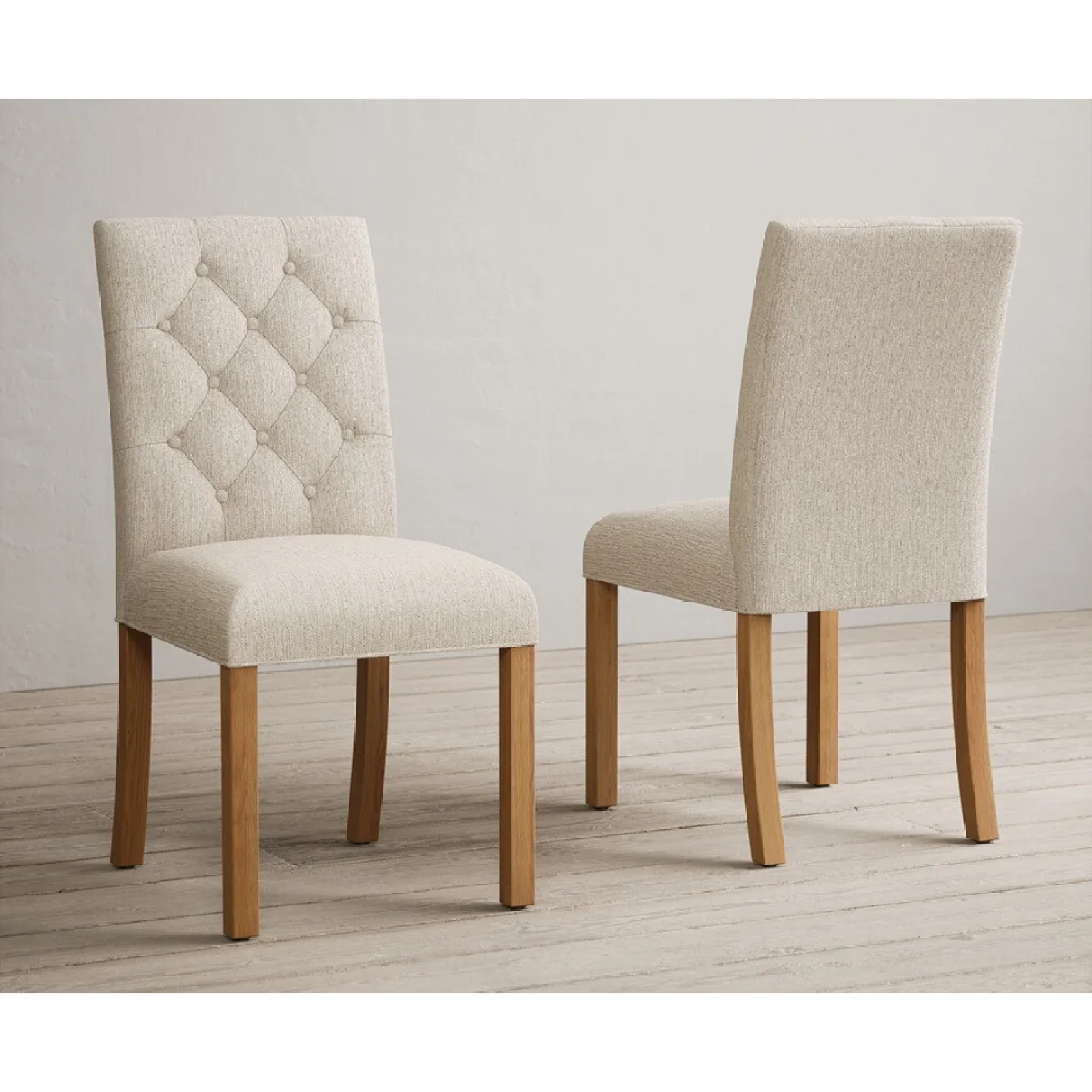 Extending Sheringham 200cm Solid Oak Dining Table with 6 Natural Isabella Chairs – image 5