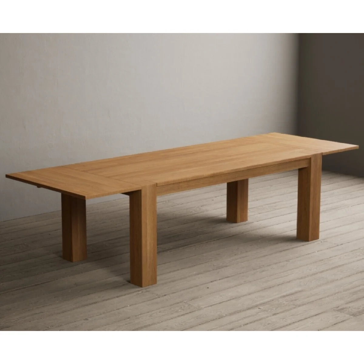 Extending Sheringham 200cm Solid Oak Dining Table with 6 Natural Isabella Chairs – image 6